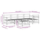Houten loungeset van massief grenenhout voor in de tuin - Tuinsets