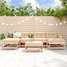 Houten loungeset van massief grenenhout voor in de tuin - Tuinsets