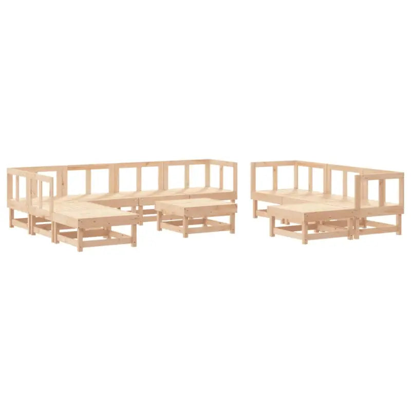 Houten loungeset van massief grenenhout voor in de tuin - Tuinsets