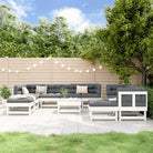 Houten loungeset van massief grenenhout voor in de tuin - Wit grenenhout - Tuinsets