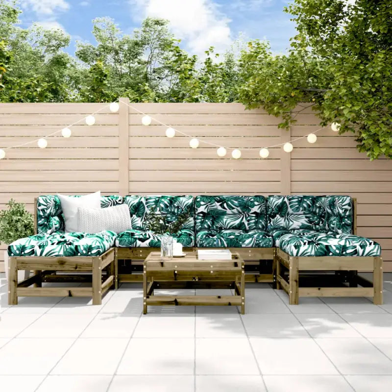 Houten loungeset van massief grenenhout voor tuin en terras - Bruin - Tuinsets