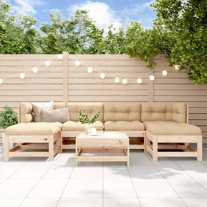 Houten loungeset van massief grenenhout voor tuin en terras - Tuinsets