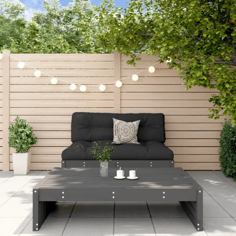 Houten loungeset van massief grenenhout voor tuin of terras - Grijs - Tuinsets