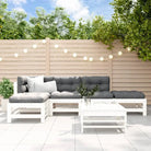Houten loungeset voor in de tuin van massief grenenhout - Wit grenenhout - Tuinsets