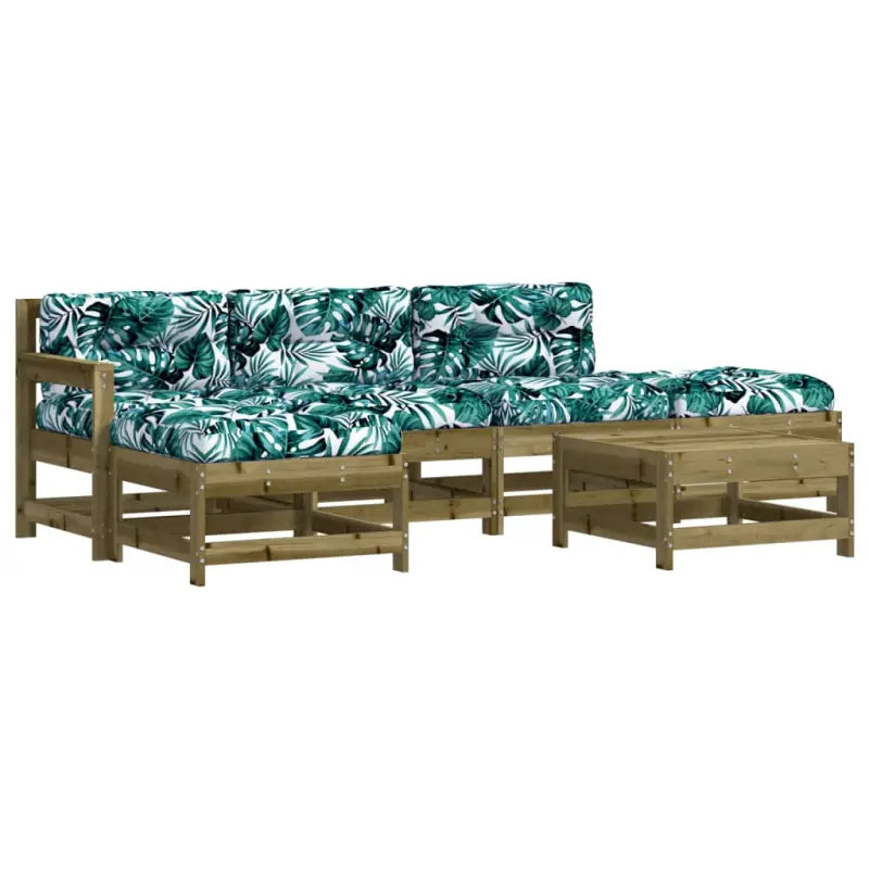 Houten Loungeset voor Tuin Terras en Patio met Knusse Kussens - Tuinsets
