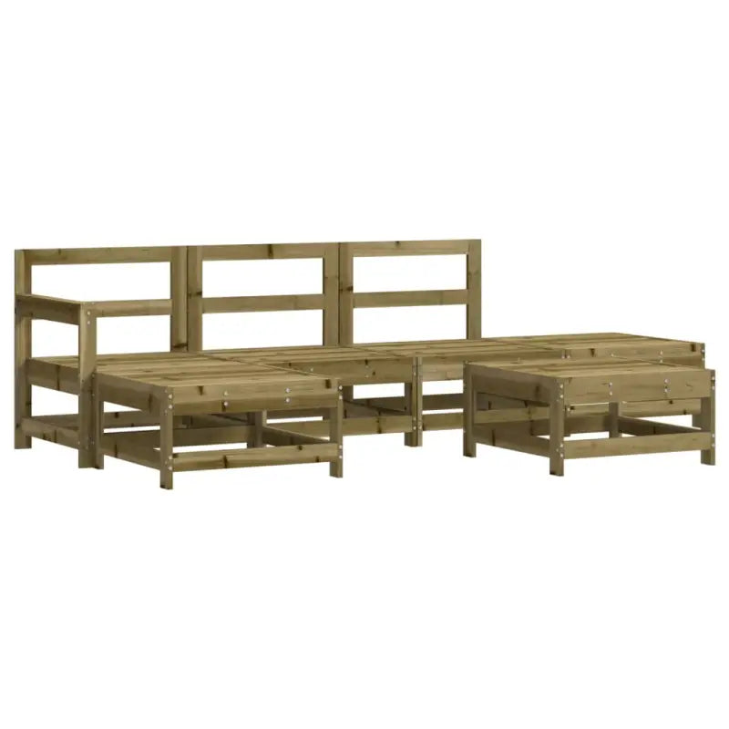 Houten Loungeset voor Tuin Terras en Patio met Knusse Kussens - Tuinsets