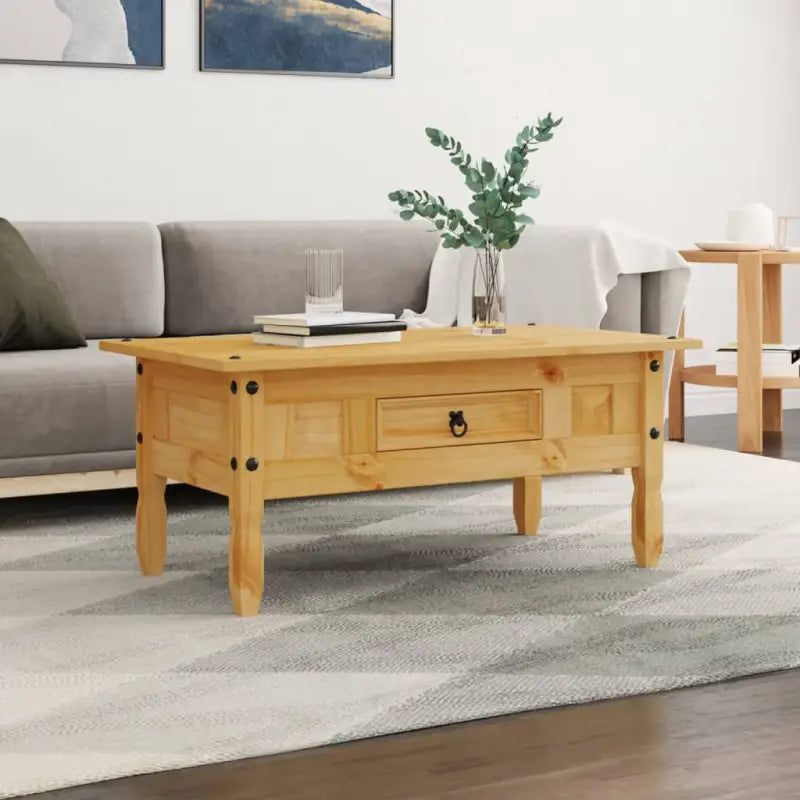 Houten Mexicaanse Corona salontafel met rustieke charme - Bruin / 1 - Salontafels