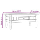 Houten Mexicaanse Corona salontafel met rustieke charme - Salontafels