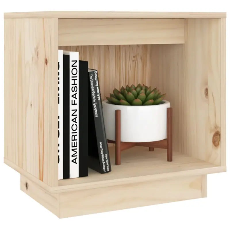 Houten nachtkastje van massief grenenhout met moderne charme - Nachtkastjes