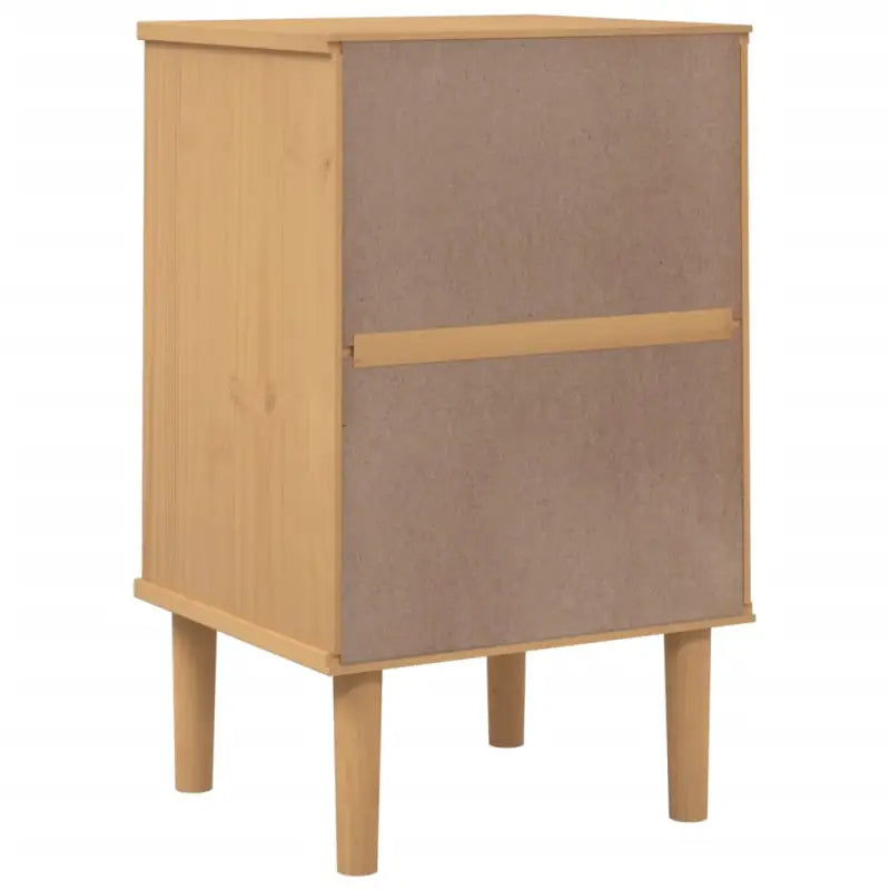 Houten nachtkastje van massief grenenhout met strak design - Nachtkastjes