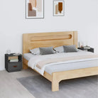 Houten nachtkastje van massief grenenhout voor decoratieve spullen - Grijs / 2 - Nachtkastjes