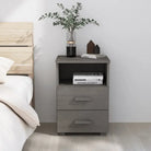 Houten nachtkastje van massief grenenhout voor je interieur - Lichtgrijs / 1 - Nachtkastjes
