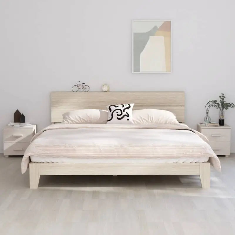Houten nachtkastje van massief grenenhout voor moderne slaapkamers - Nachtkastjes
