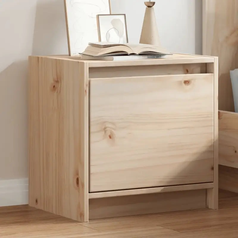 Houten nachtkastje van massief grenenhout voor stijl en duurzaamheid - Naturel / 1 - Nachtkastjes
