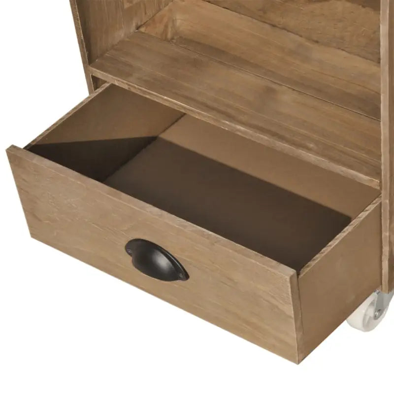 Houten nachtkastje van massief hout met manieren gemonteerd - Nachtkastjes