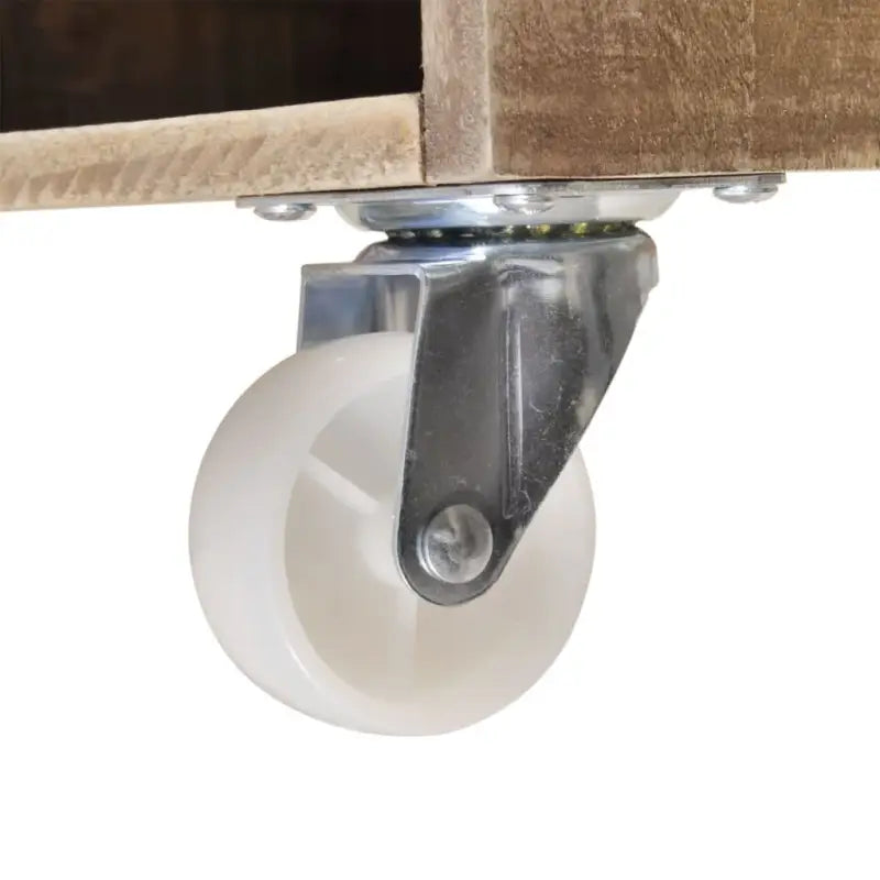 Houten nachtkastje van massief hout met manieren gemonteerd - Nachtkastjes