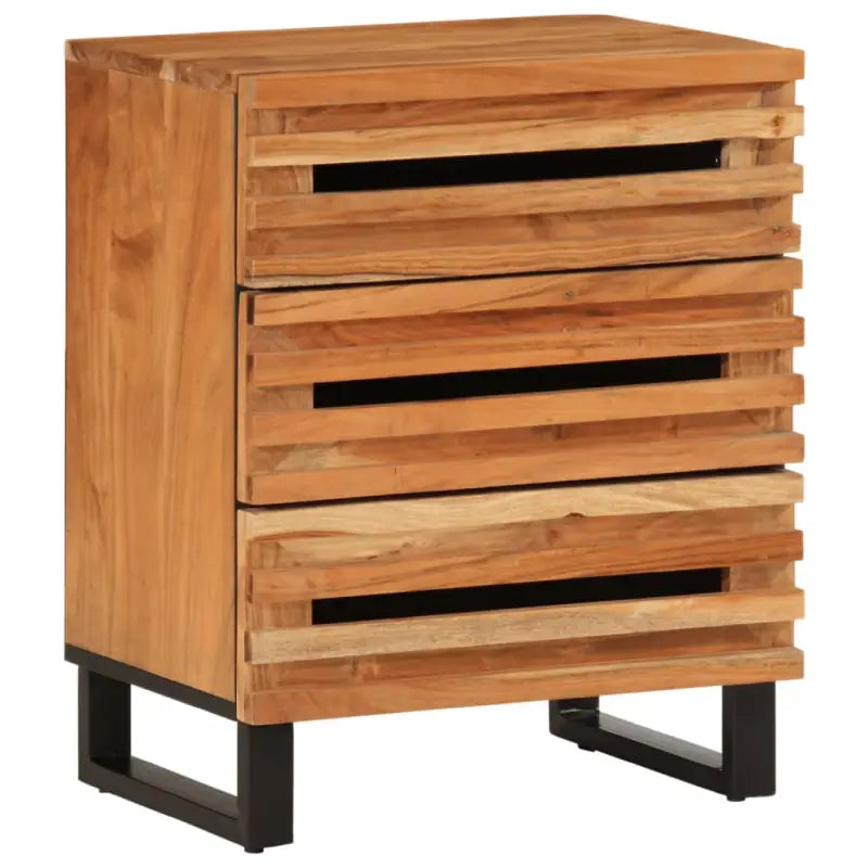 Houten nachtkastje van massief mangohout voor een stijlvolle slaapkamer - Bruin / 1 / Massief acaciahout - Nachtkastjes