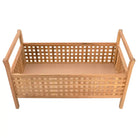 Houten opbergbank met kussen van massief walnotenhout voor hal en slaapkamer - 93 x 49 x 49 cm - Opberg- & halbankjes