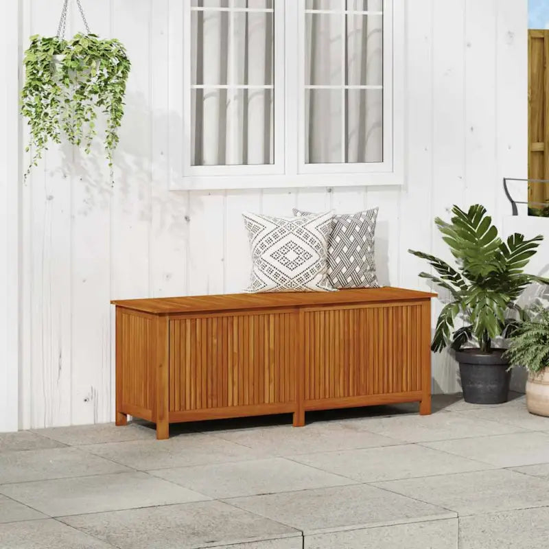 Houten opbergbox voor buiten van massief acaciahout met olieafwerking - 150 x 50 x 58 cm - Opbergboxen voor buiten
