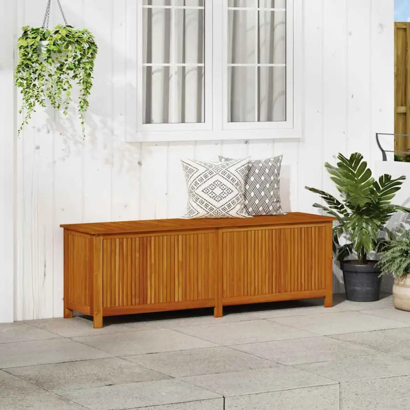Houten opbergbox voor buiten van massief acaciahout met olieafwerking - 175 x 50 x 58 cm - Opbergboxen voor buiten