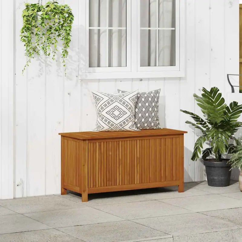 Houten opbergbox voor buiten van massief acaciahout met olieafwerking - 113 x 50 x 58 cm - Opbergboxen voor buiten