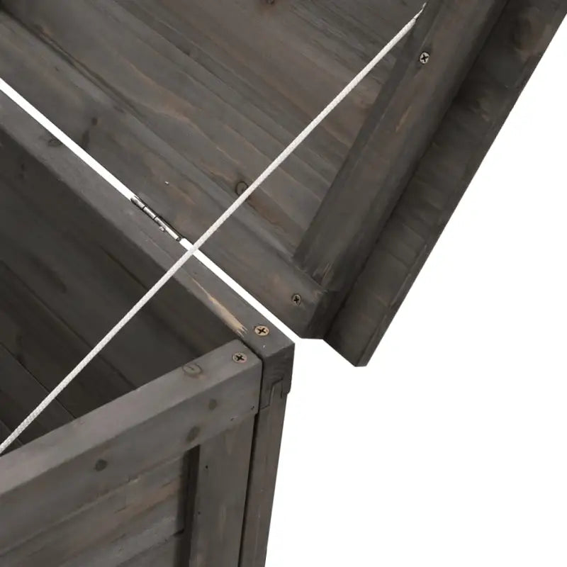 Houten opbergbox voor buiten van massief vurenhout voor binnen handbereik - Opbergboxen voor buiten