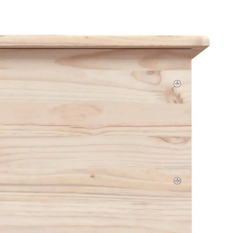 Houten opbergkist op wielen van massief grenenhout - Opbergkisten