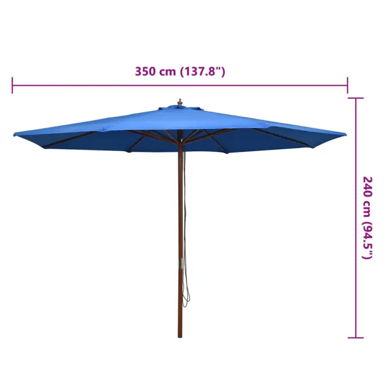 Houten paal parasol voor schaduw en UV-bescherming - Parasols en zonneschermen