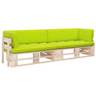 Houten Pallet Loungeset voor Gezelligheid en Ontspanning - Heldergroen / Tweezitsbank / Bruin - Tuinsets