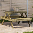 Houten picknicktafel van massief douglashout voor buitengebruik - Naturel geïmpregneerd / 1 - Tuintafels