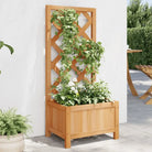 Houten plantenbak met klimrek van massief vurenhout voor buiten - Bruin / 40 x 30 x 90 cm / 1 - Bloempotten &