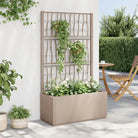 Houten plantenbak met latwerk voor klimplanten in tuin of terras - Bloempotten & plantenbakken