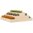 Houten plantenbak met trapsgewijs ontwerp van massief grenenhout - Bloempotten & plantenbakken