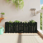 Houten plantenbak van geïmpregneerd grenenhout voor tuin en interieur - Zwart grenenhout / 150 x 50 x 50 cm / 1
