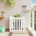 Houten plantenbak van geïmpregneerd grenenhout voor tuin en interieur - Wit grenenhout / 70 x 70 x 70 cm / 1