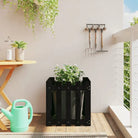 Houten plantenbak van geïmpregneerd grenenhout voor tuin en interieur - Zwart grenenhout / 50 x 50 x 50 cm / 1