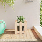 Houten plantenbak van geïmpregneerd grenenhout voor tuin en interieur - Natuurlijk grenenhout / 30 x 30 x 30 cm / 1