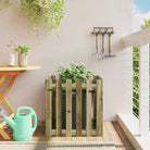 Houten plantenbak van geïmpregneerd grenenhout voor tuin en interieur - Naturel geïmpregneerd / 60 x 60 x 60 cm / 1
