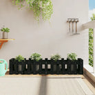 Houten plantenbak van geïmpregneerd grenenhout voor tuin en interieur - Zwart grenenhout / 150 x 30 x 30 cm / 1