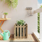Houten plantenbak van geïmpregneerd grenenhout voor tuin en interieur - Naturel geïmpregneerd / 50 x 50 x 50 cm / 1
