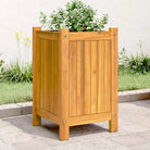 Houten plantenbak van massief acaciahout met nonwoven zak voor tuinieren - 31 x 31 x 50 cm / 1 - Bloempotten &