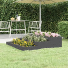 Houten plantenbak van massief grenenhout met trapsgewijs ontwerp - Grijs grenenhout / 107 x 107 x 27 cm / 1