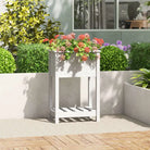 Houten plantenbak van massief grenenhout voor binnen en buiten - Wit / 54 x 34.5 x 81 cm / 1 - Bloempotten &