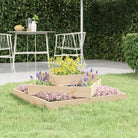Houten plantenbak van massief grenenhout voor bloemen en planten - Natuurlijk grenenhout / 83 x 83 x 27 cm / 1