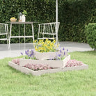 Houten plantenbak van massief grenenhout voor bloemen en planten - Wit grenenhout / 83 x 83 x 27 cm / 1 - Bloempotten &