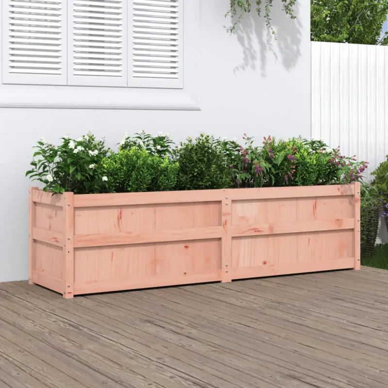 Houten plantenbak van massief grenenhout voor tuin en balkon - Natuurlijk douglashout / 1 - Bloempotten & plantenbakken