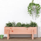 Houten plantenbak van massief grenenhout voor tuin en balkon - Natuurlijk douglashout / 101 x 30 x 38 cm / 1