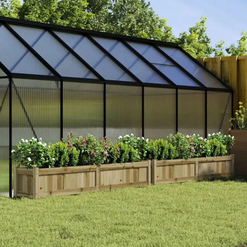 Houten plantenbakken van massief grenenhout voor tuin en balkon - Naturel geïmpregneerd / 2 - Bloempotten &