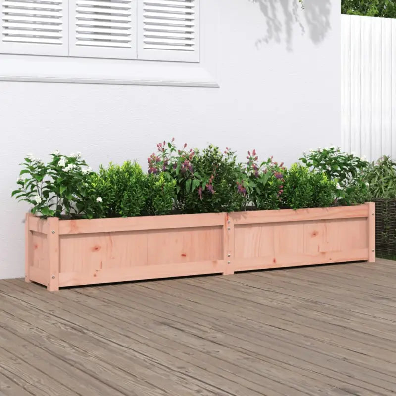 Houten plantenbakken van massief grenenhout voor tuin en balkon - Natuurlijk douglashout / 1 - Bloempotten &