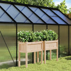 Houten plantenbakken van massief grenenhout voor tuin en terras - Natuurlijk grenenhout / 2 - Bloempotten &